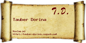 Tauber Dorina névjegykártya